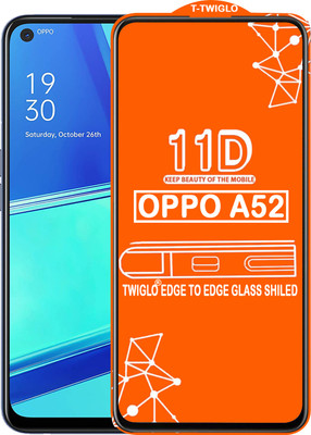 TWIGLO Edge To Edge Tempered Glass for OPPO A52(Pack of 1)