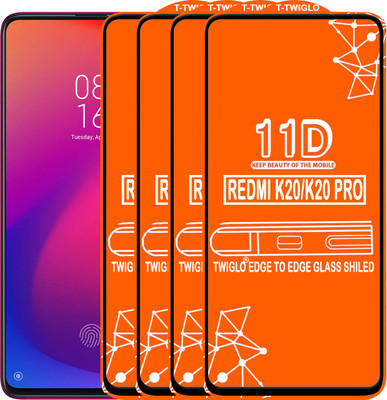 TWIGLO Edge To Edge Tempered Glass for Mi K20 Pro(Pack of 4)
