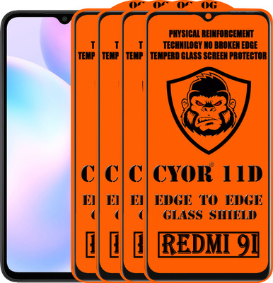CYOR Edge To Edge Tempered Glass for REDMI 9I(Pack of 4)