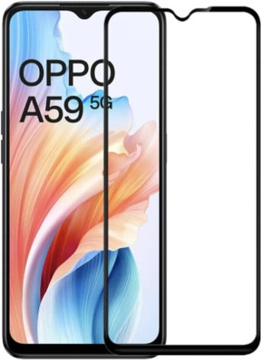 DMJHP Edge To Edge Tempered Glass for OPPO A59 5G(Pack of 1)
