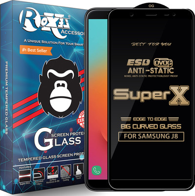 Roxel Edge To Edge Tempered Glass for Samsung Galaxy J8(Pack of 1)