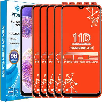 PFOAM Edge To Edge Tempered Glass for SAMSUNG GALAXY A23(Pack of 5)