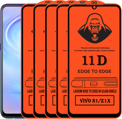 Laxdom Edge To Edge Tempered Glass for VIVO Z1X(Pack of 5)