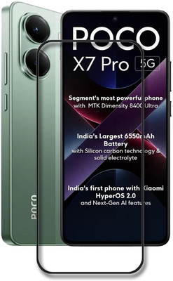 INFINITYWORLD Edge To Edge Tempered Glass for Poco X7 Pro 5G(Pack of 1)