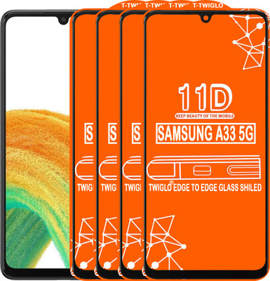 TWIGLO Edge To Edge Tempered Glass for SAMSUNG A33 5G(Pack of 4)