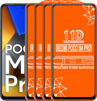 TWIGLO Edge To Edge Tempered Glass for REDMI POCO M4 PRO 5G(Pack of 4)