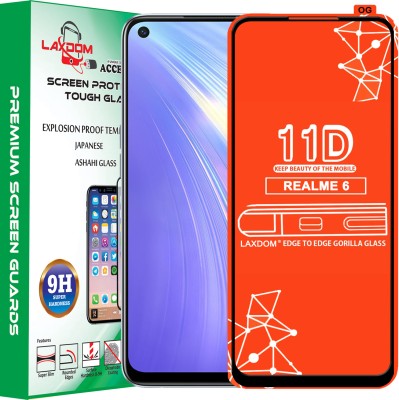 Laxdom Edge To Edge Tempered Glass for REALME 6(Pack of 1)