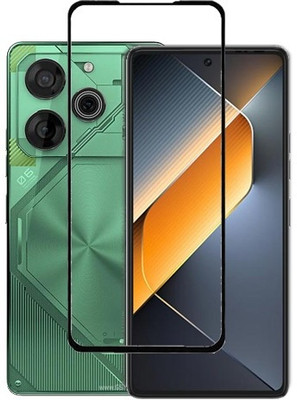 HOBBYTRONICS Edge To Edge Tempered Glass for TECNO POP 9 5G, TECNO POP 9, tecno pop 9 5g, tecno pop 9(Pack of 1)