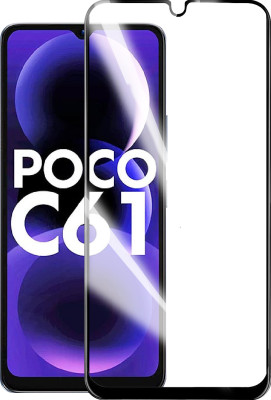 HUPSHY Edge To Edge Tempered Glass for POCO C61(Pack of 1)