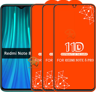 SEVEN7STAR Edge To Edge Tempered Glass for Redmi Note 8 Pro(Pack of 3)