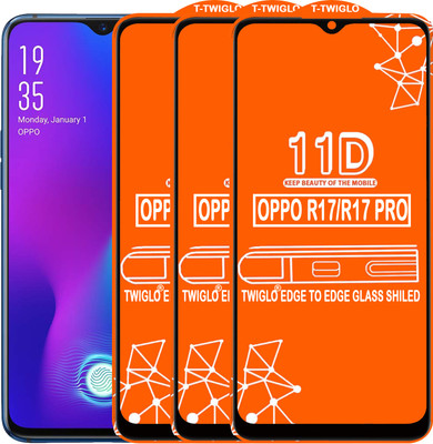 TWIGLO Edge To Edge Tempered Glass for OPPO R17 PRO(Pack of 3)