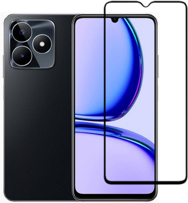 Heatmor Edge To Edge Tempered Glass for Realme C53, C53 Realme(Pack of 1)