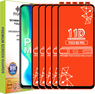 PFOAM Edge To Edge Tempered Glass for POCO M2 PRO(Pack of 5)
