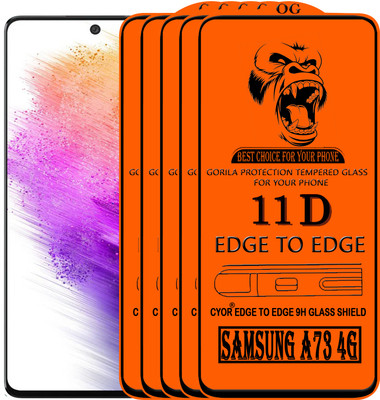 CYOR Edge To Edge Tempered Glass for SAMSUNG A73 5G(Pack of 5)