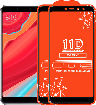 Qyist Edge To Edge Tempered Glass for Mi Redmi Y2(Pack of 2)