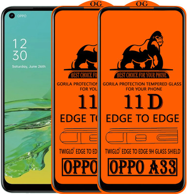11D Edge To Edge Tempered Glass for OPPO A33(Pack of 2)