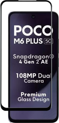 SRT Edge To Edge Tempered Glass for Poco M6 Plus(Pack of 1)