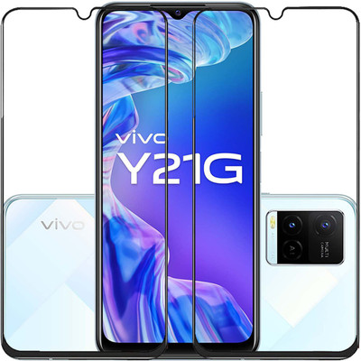SNMART Edge To Edge Tempered Glass for Vivo Y21G(Pack of 2)