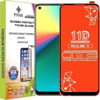 PFOAM Edge To Edge Tempered Glass for REALME 7I(Pack of 1)