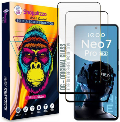 Shoppitzzo Edge To Edge Tempered Glass for iQOO Neo 7 Pro 5G | iQOO Neo 7 5G | iQOO 11 5G | iQOO 9T 5G (6.78 Inch)(Pack of 2)