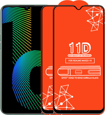 Qyist Edge To Edge Tempered Glass for Realme Narzo 10(Pack of 2)