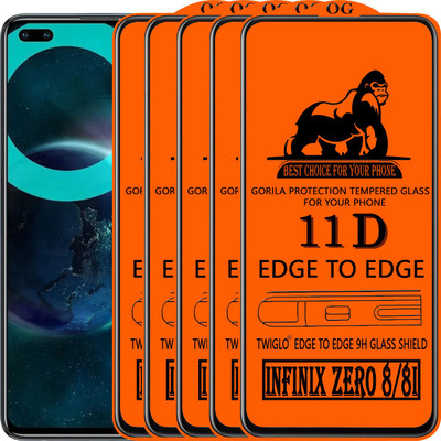 TWIGLO Edge To Edge Tempered Glass for TECNO ZERO 8I(Pack of 5)