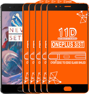 CYOR Edge To Edge Tempered Glass for OnePlus 3(Pack of 5)