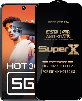 Qyist Edge To Edge Tempered Glass for INFINIX HOT 30 5G(Pack of 1)
