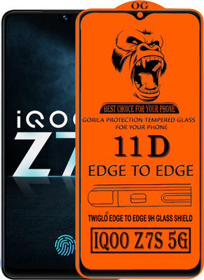 TWIGLO Edge To Edge Tempered Glass for IQOO Z7S 5G(Pack of 1)