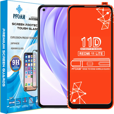 PFOAM Edge To Edge Tempered Glass for REDMI 11 LITE(Pack of 1)