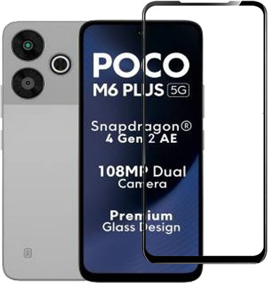 Flipkart SmartBuy Edge To Edge Tempered Glass for POCO M6 Plus 5G, Poco M6 Plus 5G, POCO M6 Plus(Pack of 1)