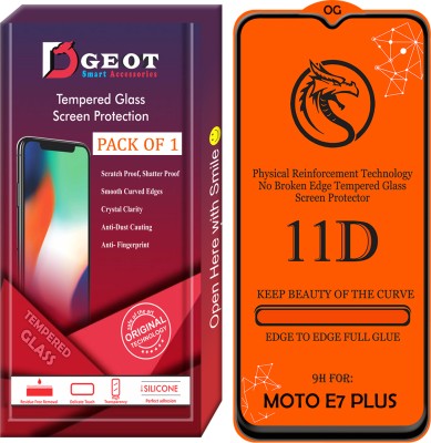 Dgeot Edge To Edge Tempered Glass for Motorola E7 Plus 4G(Pack of 1)