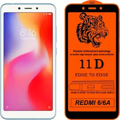 HIE POWER Edge To Edge Tempered Glass for Mi Redmi 6 (Gorilla-Glass-11D)(Pack of 1)