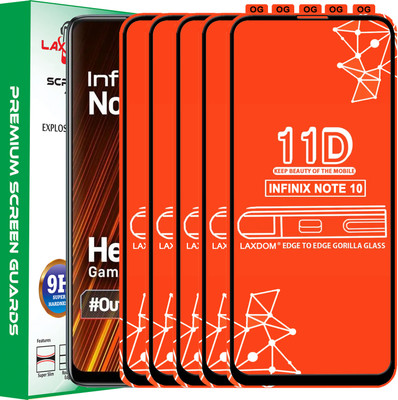 Laxdom Edge To Edge Tempered Glass for INFINIX NOTE 10(Pack of 5)