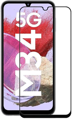 S-Softline Edge To Edge Tempered Glass for Samsung Galaxy M34 5G, Screen Protector Slim 9H Hard 2.5D(Pack of 1)
