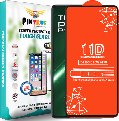 PikTrue Edge To Edge Tempered Glass for Tecno Pova 6 Pro(Pack of 1)
