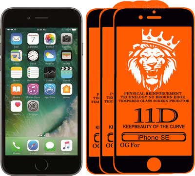DeepzHub Edge To Edge Tempered Glass for iPhone SE 3rd Gen(Pack of 3)
