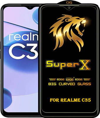 PFOAM Edge To Edge Tempered Glass for REALME C35(Pack of 1)