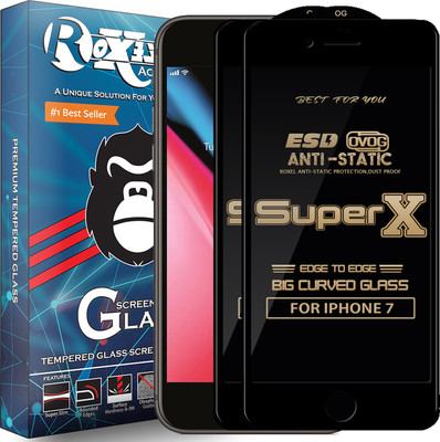 Roxel Edge To Edge Tempered Glass for Apple iPhone 7(Pack of 2)