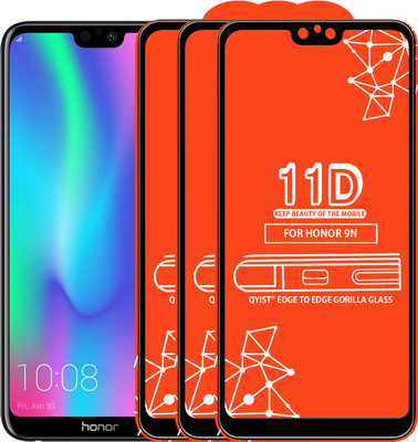 Qyist Edge To Edge Tempered Glass for Honor 9N(Pack of 3)