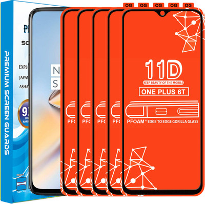 PFOAM Edge To Edge Tempered Glass for OnePlus 6T(Pack of 5)