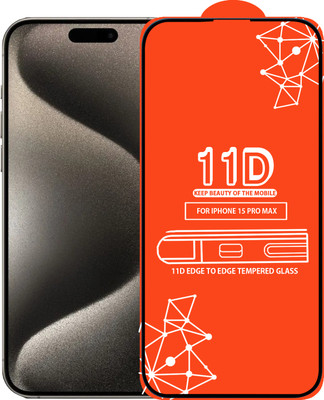 Roxel Edge To Edge Tempered Glass for Iphone 15 Pro Max(Pack of 1)