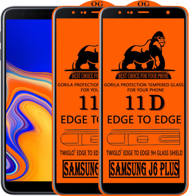 TWIGLO Edge To Edge Tempered Glass for SAMSUNG J6 PLUS(Pack of 2)