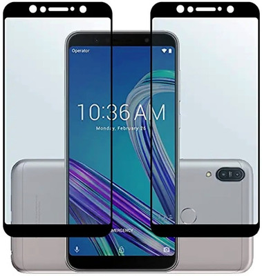 9H Edge To Edge Tempered Glass for Zenfone Max Pro M1 -9H-9H9H Hard 2.5D with Full Installation Kit(Pack of 2)