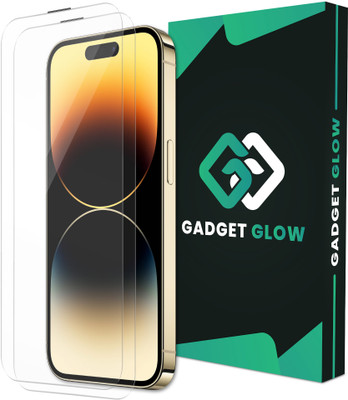 Gadget Glow Edge To Edge Tempered Glass for Apple IPhone 14 Pro, IPhone 14 Pro, 14 Pro, Crystal Clear Glass with Anti Dust Filter(Pack of 2)