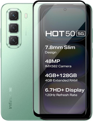 MobieGenie Edge To Edge Tempered Glass for Infinix Hot 50 5G(Pack of 1)