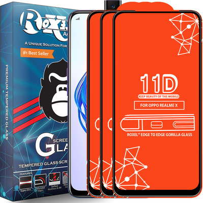 Roxel Edge To Edge Tempered Glass for Realme X(Pack of 3)
