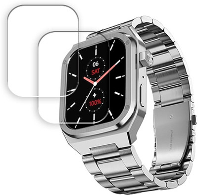 MUTAALI Tempered Glass Guard for Noise ColorFit Chrome 1.85 inch smart watch(Pack of 2)