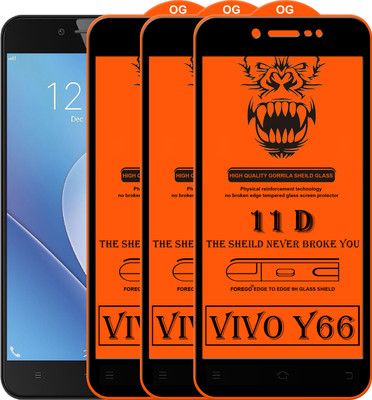 elevend Edge To Edge Tempered Glass for VIVO Y66(Pack of 3)