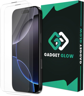 Gadget Glow Edge To Edge Tempered Glass for Apple IPhone 16 Pro, IPhone 16 Pro, 16 Pro, Crystal Clear Glass with Anti Dust Filter(Pack of 2)
